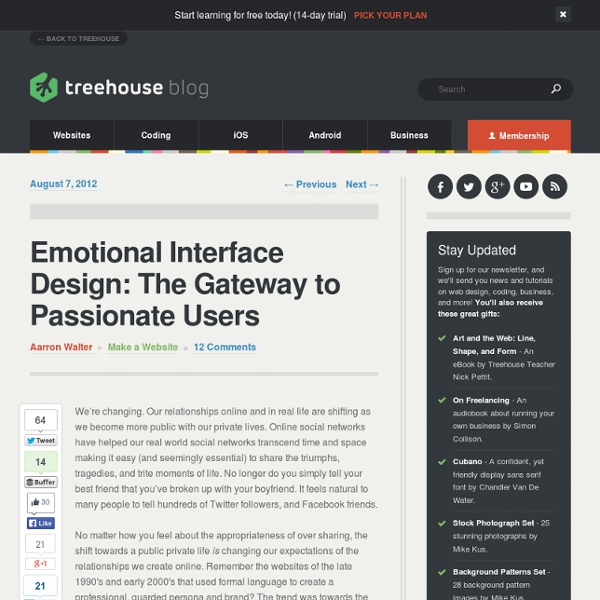 Emotional Interface Design: The Gateway to Passionate Users
