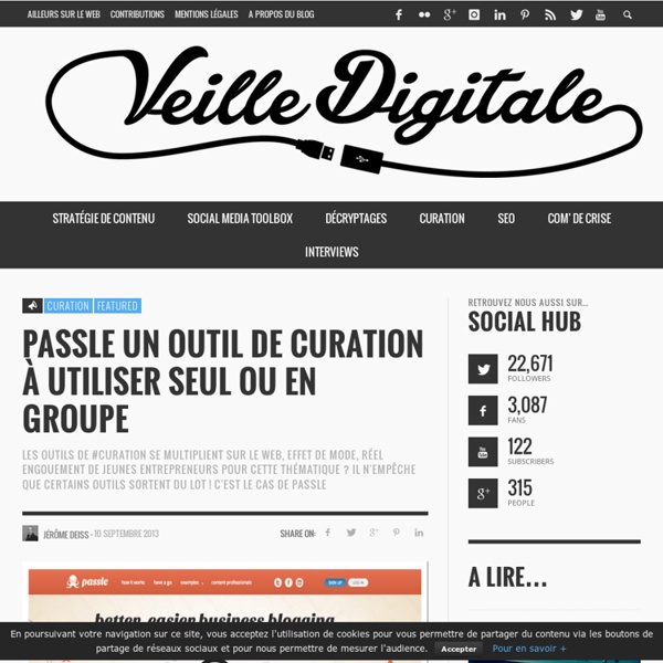 Passle un outil de curation à utiliser seul ou en groupe by Jérôme Deiss