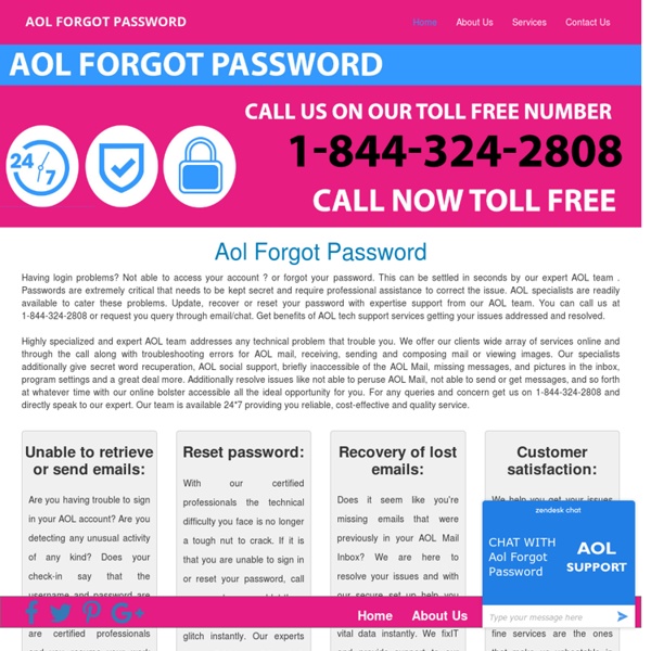 AOL Forgot Password Call Toll Free 1-844-324-2808