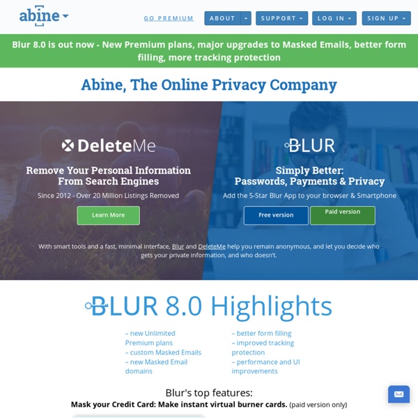 Protect your privacy with Blur from Abine