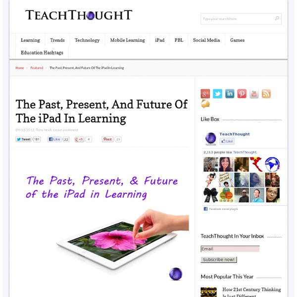 The Past, Present, And Future Of The iPad In Learning