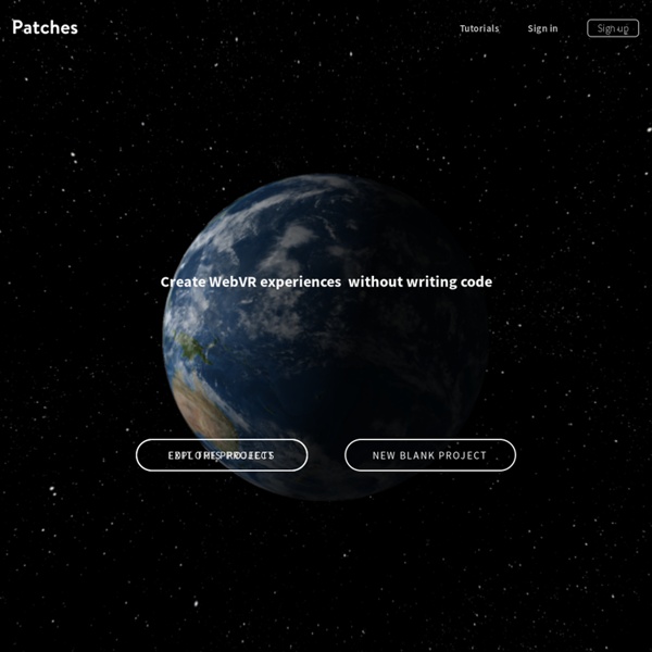 Patches – Explore, Create and Publish VR on the Web
