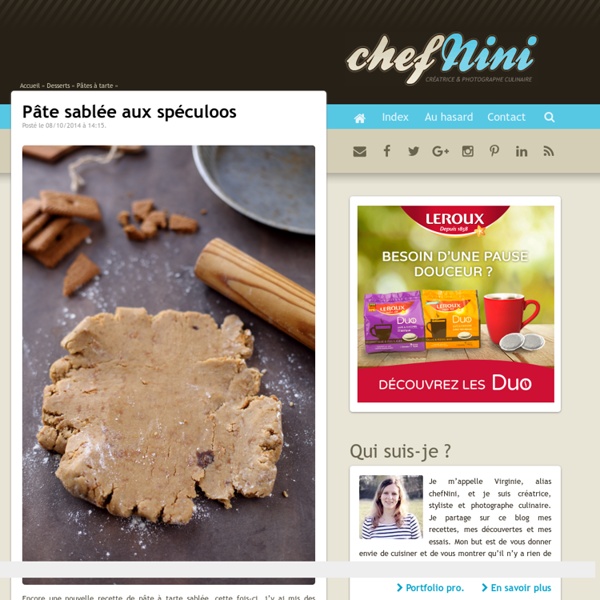 Pâte sablée aux spéculoos