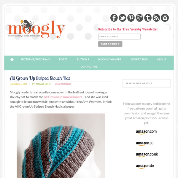 All Grown Up Striped Slouch Hat