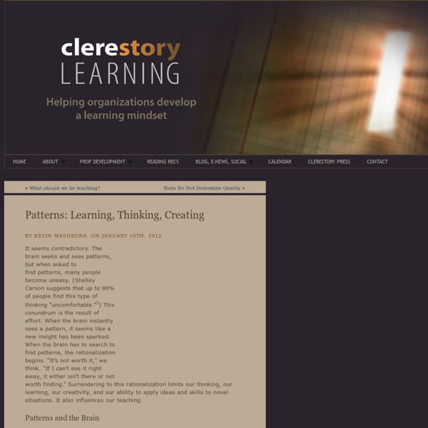 Patterns: Learning, Thinking, Creating