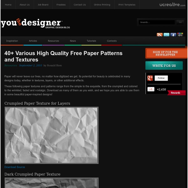 40+ Various High Quality Free Paper Patterns and Textures