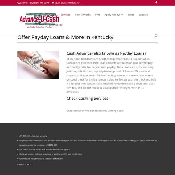 Payday Loans in Kentucky