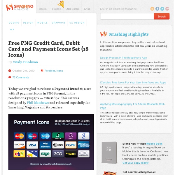Free PNG Credit Card, Debit Card and Payment Icons Set (18 Icons)