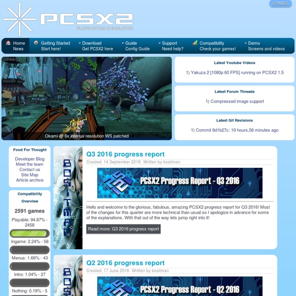 PCSX2 Playstation 2 emulator - News