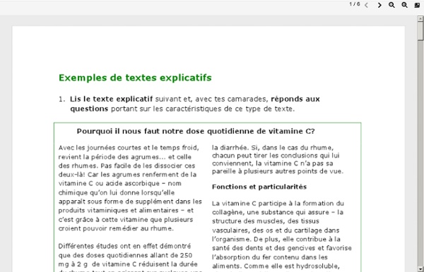 Exemples de textes explicatifs