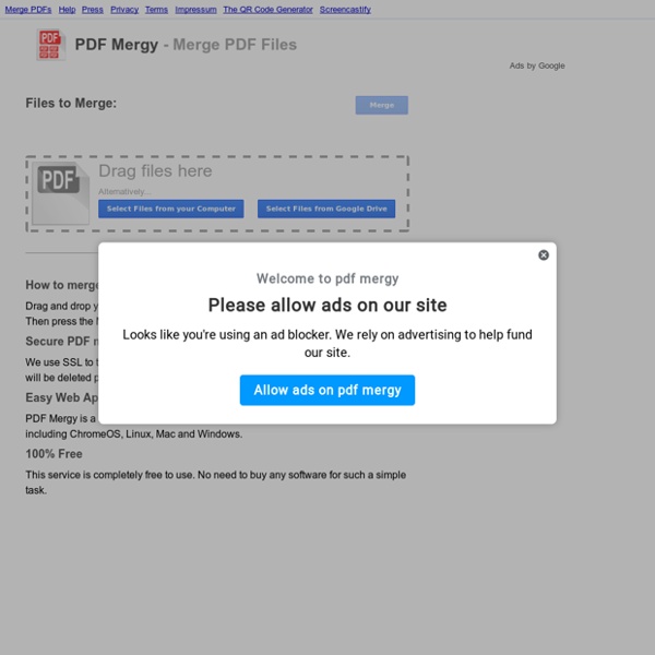 PDF Mergy - WebApp to merge PDF files