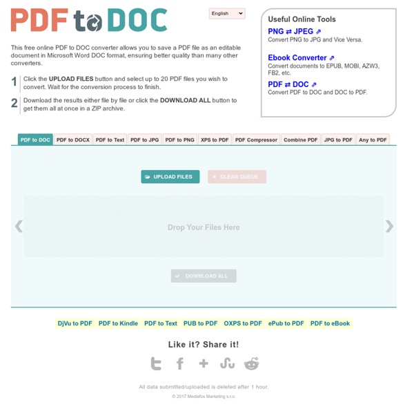 PDF to DOC - Convert PDF to DOC Online