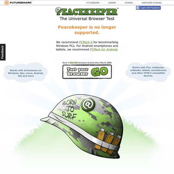 Peacekeeper - free universal browser test for HTML5 from Futuremark