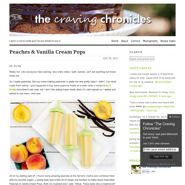 Peaches & Vanilla Cream Pops & The Craving Chronicles