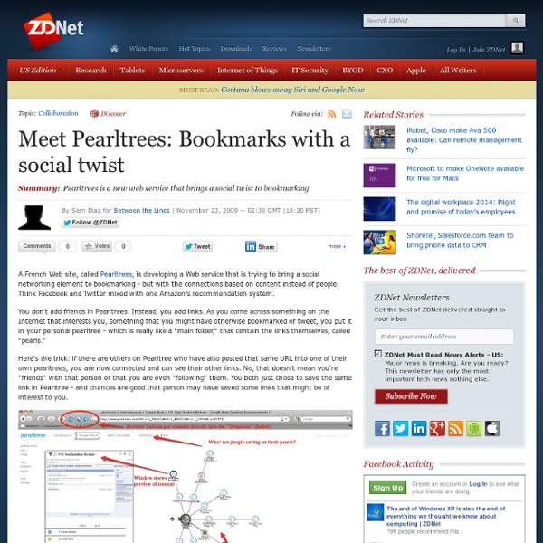 Meet Pearltrees: Bookmarks with a social twist