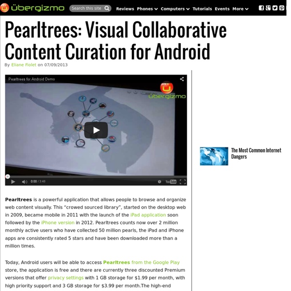 Pearltrees: Visual Collaborative Content Curation for Android