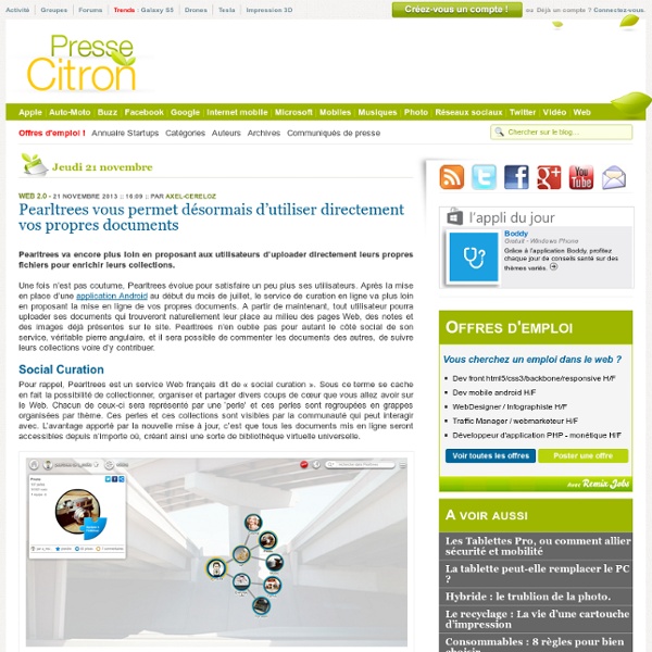 Pearltrees vous permet désormais d'utiliser directement vos propres documents