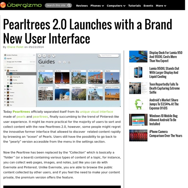 Pearltrees 2.0 Launches with a Brand New User Interface