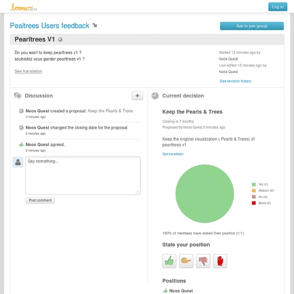 Pearltrees V1 - Pealtrees Users feedback