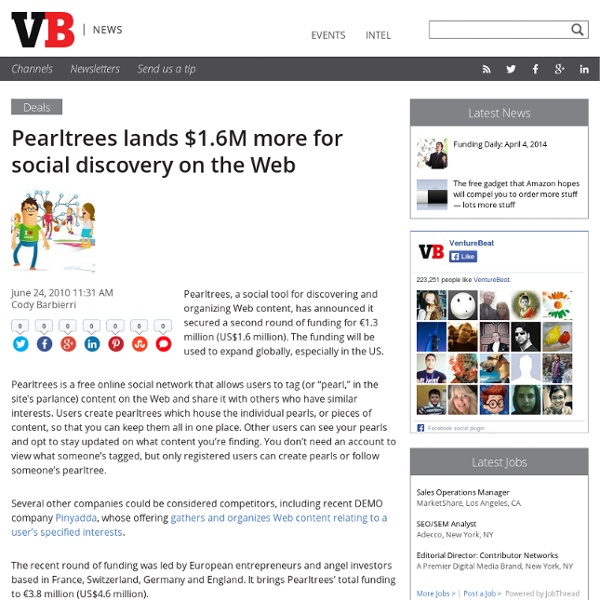 Pearltrees lands $1.6M more for social discovery on the Web