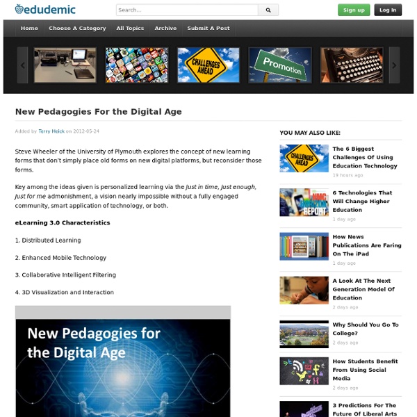New Pedagogies For the Digital Age