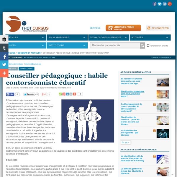 Conseiller pédagogique : habile contorsionniste éducatif