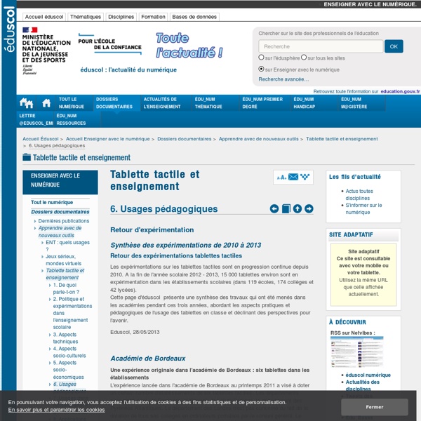 6. Usages pédagogiques — Éduscol Disciplines