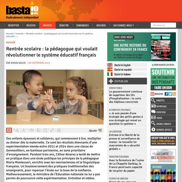 Rentrée scolaire : la pédagogue qui voulait révolutionner le système éducatif français