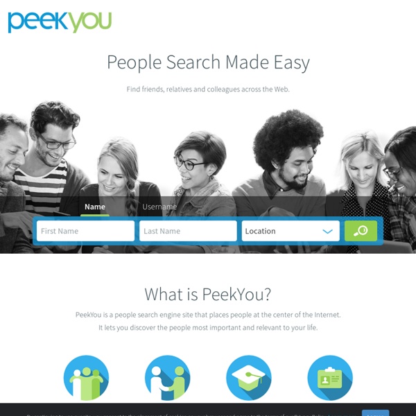 Search For People At PeekYo