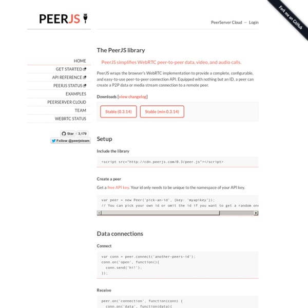 PeerJS - Peer-to-peer data in the web browser