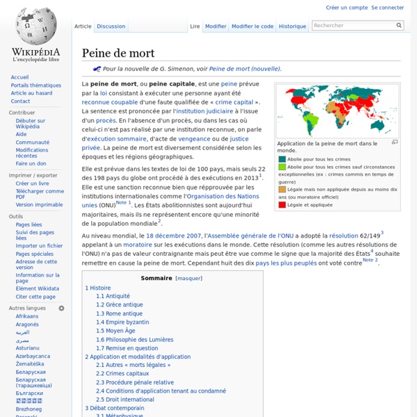 Peine de mort - Wikipédia