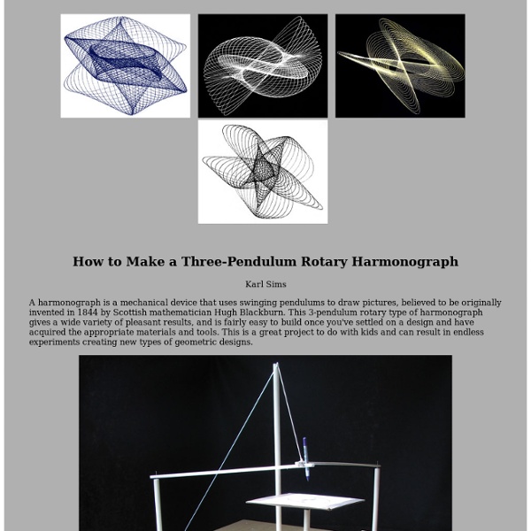 How to Make a Three-Pendulum Rotary Harmonograph