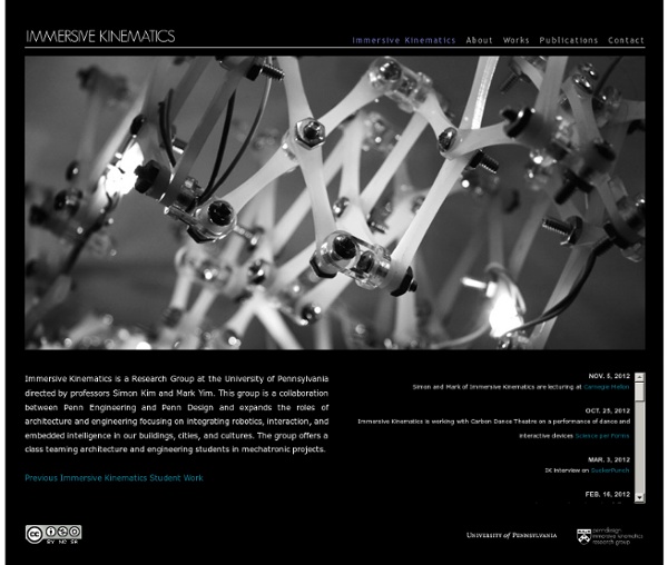 Design + Robotics - PennDesign Immersive Kinematics