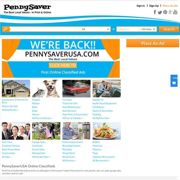 Pennysaver - Local Classifieds - Post Free Classified Ads