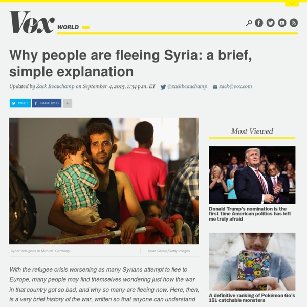 Why people are fleeing Syria: a brief, simple explanation