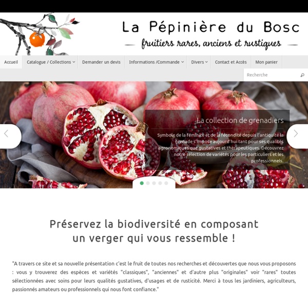 La Pépinière du Bosc – Pépinière de fruitiers rares, anciens et rustiques