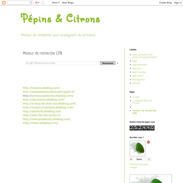 Pépins & Citrons: Moteur de recherche CPB