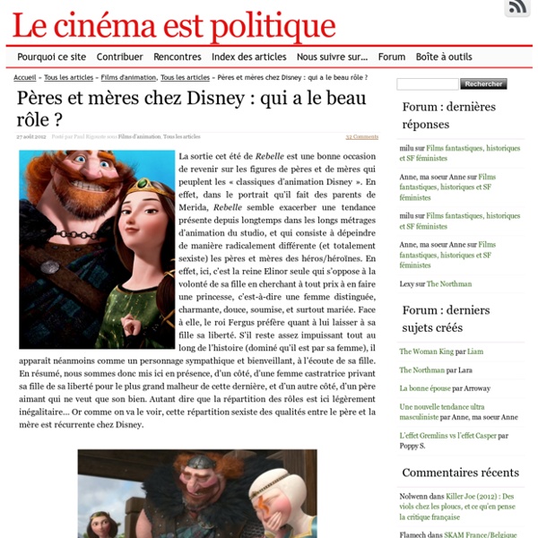 Pères et mères chez Disney : qui a le beau rôle ?