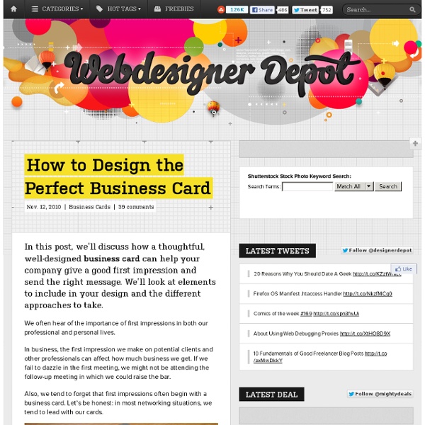 How to Design the Perfect Business Card