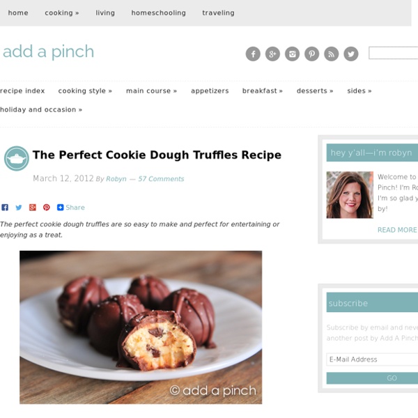 The Perfect Cookie Dough Truffles Recipe
