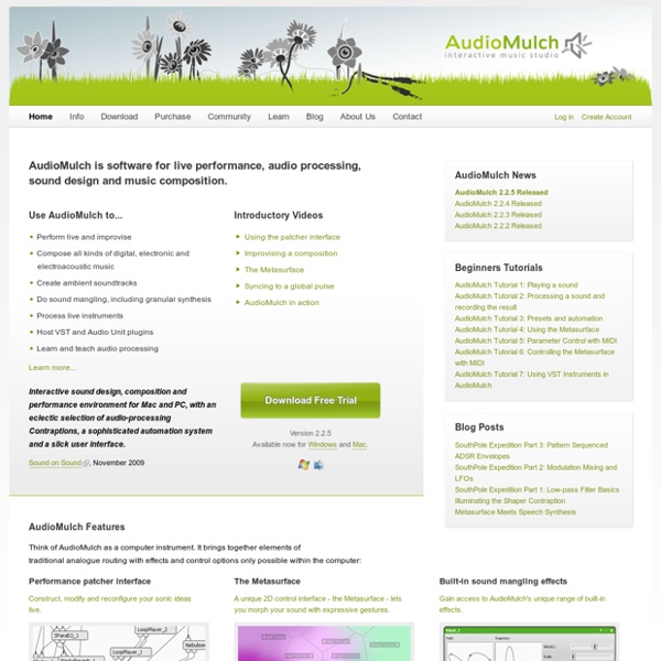 AudioMulch music performance and composition software