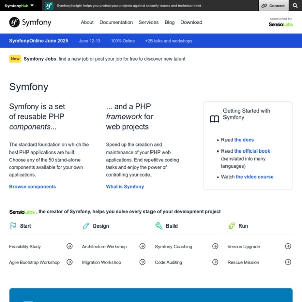 Symfony, High Performance PHP Framework for Web Development