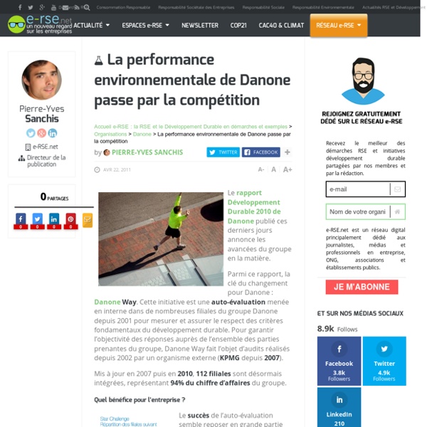 La performance environnementale de Danone passe par la compétition
