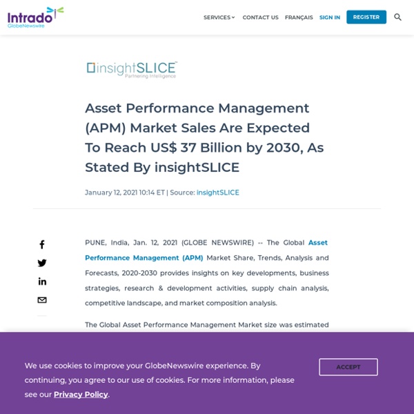 Asset Performance Management (APM) Market Sales Are Expected To Reach US$ 37 Billion by 2030, As Stated By insightSLICE