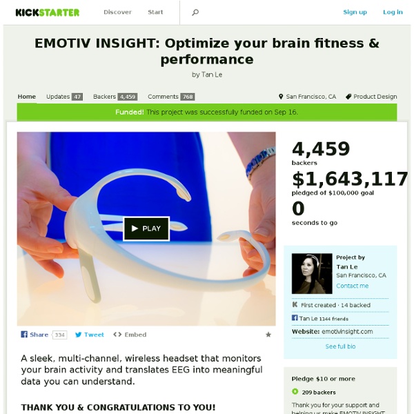 EMOTIV INSIGHT: Optimize your brain fitness & performance by Tan Le