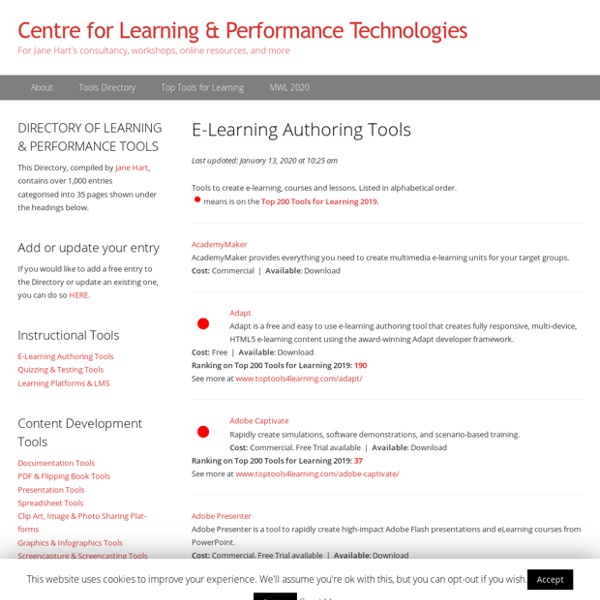 » Course Authoring Tools C4LPT