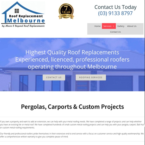 Pergolas, Carports & Custom Projects - Roof Replacement Melbourne