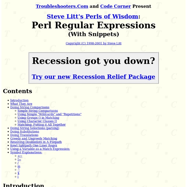Perl Regular Expressions