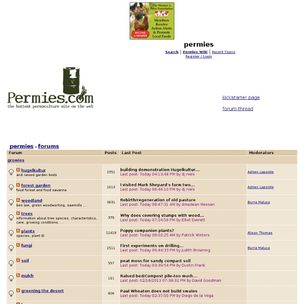Permaculture Forums at Permies