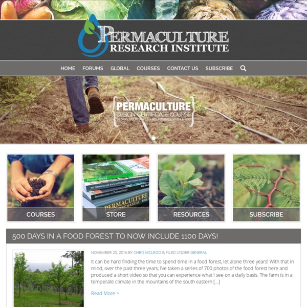 Permaculture Research Institute - Permaculture Forums, Courses, Information & News